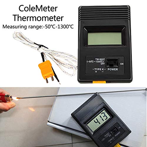 Дигитален Термометър Температурата на Термодвойка с Датчик за Термодвойки K-Тип Черен Термометър Термодвойки K-Тип