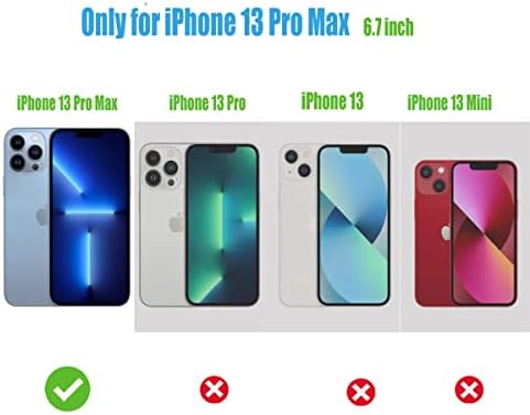 AKORAVO за iPhone 13 Pro Max Калъф, Напълно Защитен устойчив на удари Тънък Мек TPU Прозрачен Калъф за телефон с дизайн