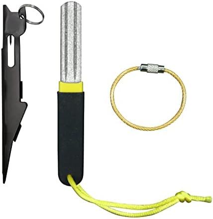 Lakebellen Инструмент за връзване на въдица, инструмент за заточване на Пъстърва и риболовни куки, 4-инчов Двустранен