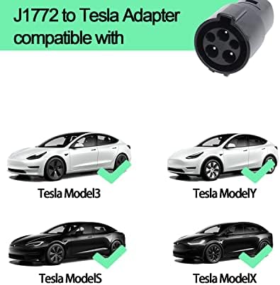Адаптер EV J1772 за зареждане на Tesla Адаптер За Преобразуване на Электромобиля, Без Таксуване адаптер Tesla J1772,
