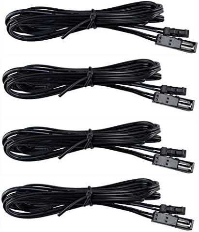 Гъвкави удлинительные кабели за комплект led осветление AIBOO под шкаф Черен Кабел 1,5 м (60 инча) Пълнители (2-контактни