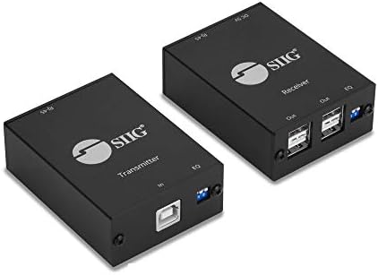 4-Портов удължител SIIG USB 2.0 кабел CAT5e/6 с дължина 264 фута (80 м) - plug и play, високоскоростен пренос на данни,