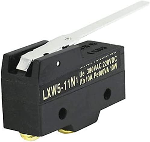 Микропереключатели AGOUNOD LXW5-11N1 3A Микроконтактный прекъсвач с дълъг лост SPDT Snap Action CNC (Цвят: OneColor)