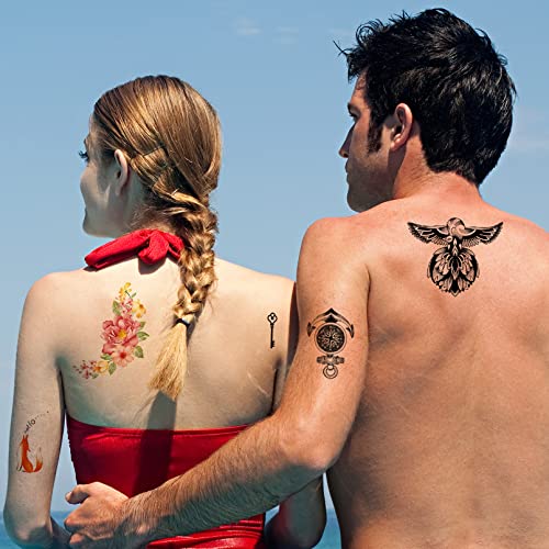 Временна татуировка CUTELIILI за жени и деца, 12 Листа, 200 + бр, Водоустойчив Фалшиви Татуировки, които изглеждат Истински