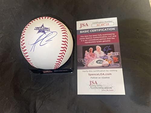 Ози Олбис Подписа Официален договор с Клуба на звездите на MLB бейзбол 2021 Атланта Брейвз JSA - Бейзболни топки с Автографи