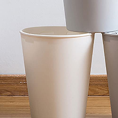 Кофа за боклук ABECEL, Бяло Пластмасово кошче за Боклук, Кръгла кофа за Боклук с капак (Размер: 29 * 23 * 16.5 см)