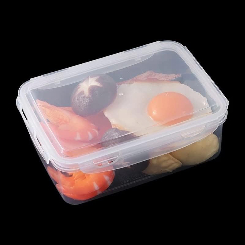 PDGJG Пластмасова кутия за Bento, Контейнер за съхранение на закуски за Пикник за Обяд-бокс за приготвяне на храна, Посуда