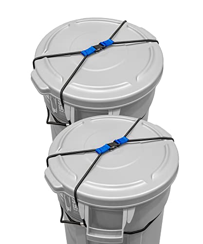Taruimoo (2 опаковки, затварящ заключване за боклук кофи, подходящи за домашни любимци, миещи мечки, бънджи кабел, тежкотоварни