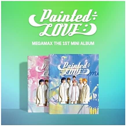 MEGAMAX Painted ÷Love: на 1-во мини-албум на Случайни версия на CD + 72p Книга + 1p Фотокарточка + 1p Картичка + 20p