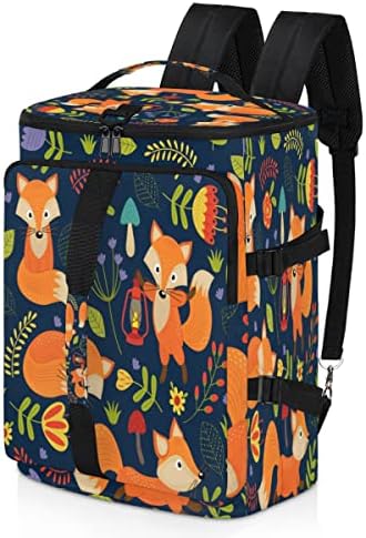 Симпатичното Животно, Лисица, Цветен Спортна чанта за пътуване, Спортна чанта-Тоут, Спортна чанта с отделение за обувки,