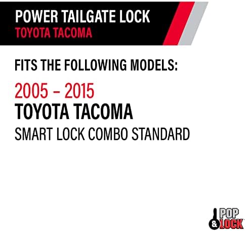 Заключване на задната врата на Pop & Lock PL8550 Черен с електрически люк за Toyota Tacoma (Smart Lock Combo)