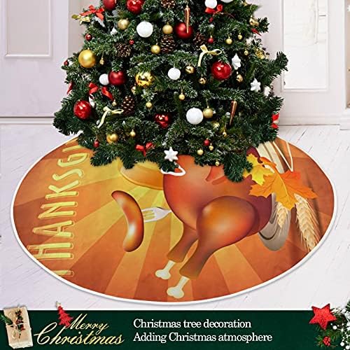 Честване на Деня на Благодарността Пуйка Коледно Дърво Пола 36 инча/48 см Начало Декор за Коледно Пола Подложка за Коледно