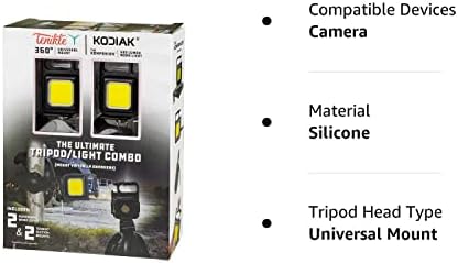 Универсално закрепване на Tenikle 360° и работно лампа Kodiak Companion на 500 Лумена, перфектен разход на статив и лампа, 2 комплекта