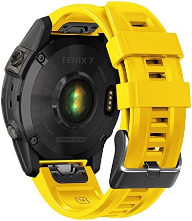 SAWIDEE 26-22 мм Силикон быстросъемный каишка за часовник Garmin Fenix 6X 7X 5X 3HR Watch Easyfit Гривна Каишка за часовник Fenix 7 6 5 (Цвят: бял, размер: 22 мм Fenix 5-5Plus)