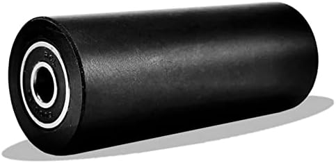 Черно Колелото като за превъртане, Диаметър 18/24 мм, 28 мм, Задвижваща Ролка с твърда повърхност, Тъпо Ръководство валяк, Двойни лагери 2 бр. (Цвят: D28xH50)