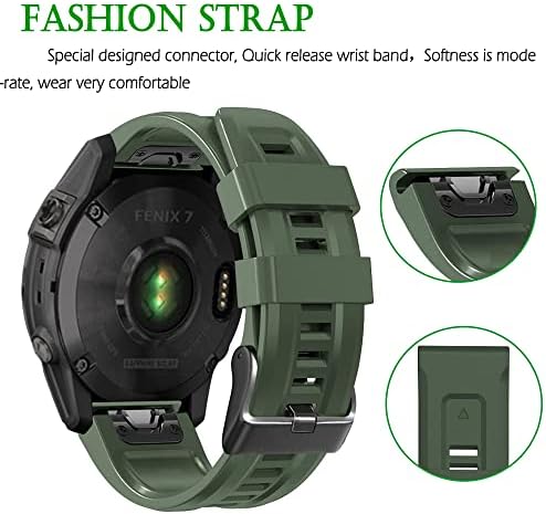SAWIDEE 26-22 мм Силикон быстросъемный каишка за часовник Garmin Fenix 6X 7X 5X 3HR Watch Easyfit Гривна Каишка за часовник Fenix 7 6 5 (Цвят: тъмно синьо размер: 22 мм Fenix 5-5Plus)