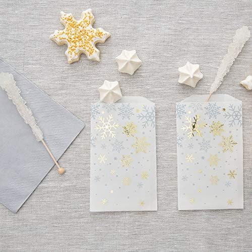 Уникални празнични снежинки, пакети за предложения за партита от пергамина | 8 x 6 | 8 бр.