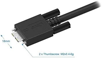Newnex USB 3.0 A /M - Micro B / M с Двухвинтовым фиксирующим кабел, 5 м (15 фута), се поддържа високата режим, съвместим с камера USB3 Vision