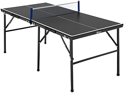 Сгъваема маса за пинг-понг Ubon Малък размер - 60 х 30 Преносим Маса за тенис на маса с Окото /Рафтове с Регулируема