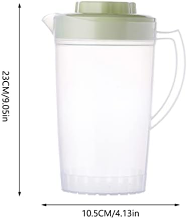 Стъклени Бутилки за вода HEMOTON, Прозрачна Кана за вода с капак: 2 бр., Прозрачна Пластмасова Кана, Кана за напитки,