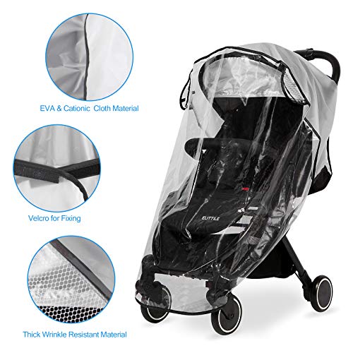 Hrzeem Универсален Дъждобран за детска количка и mosquito net (2 бр), Защитен калъф за пътуване, Ветрозащитный, Водоустойчив,