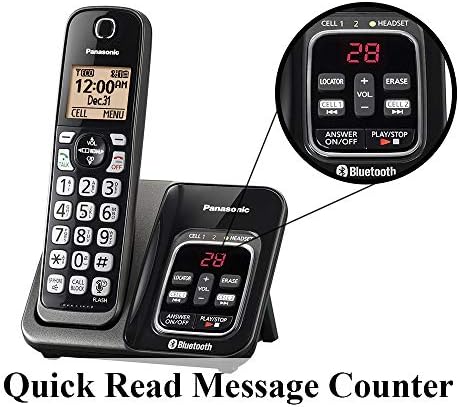 Безжичен телефон Panasonic KX-TG833SK Link2Cell Bluetooth ид на повикващия 3 (обновена)