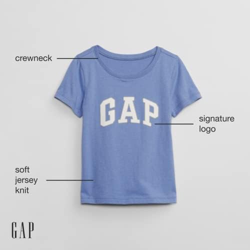 Тениска с логото на Baby GAP-За момичета с къс ръкав