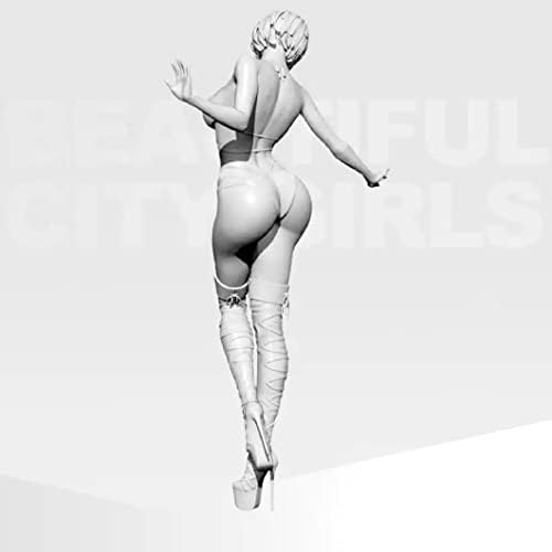Goodmoel 75 мм 1/24 Фантастичен Представител Жена Воин, Определени Фигури от Смола в Разглобено формата и Небоядисана