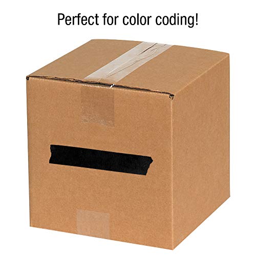 Tape Logic (12 пакети) Цветно тиксо с общо предназначение, 1/2 инча x 60 ярда, Черна, за дома, офиса, Декоративно-приложното