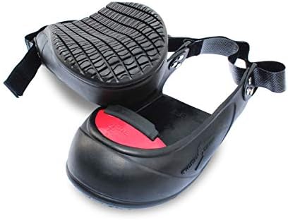 Защитни галоши за посетители с гумена противоскользящим и противоударным покритие За обувки със стоманени пръсти (Средно,