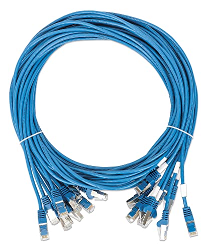Мрежов пач кабел Intellinet Slim Cat8 Ethernet – 10 бр., скорост 40 gbps и 2000 Mhz, без довършителни, чисти гола носа