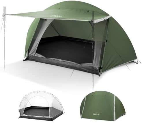 Палатка ATTONER за къмпинг, Палатка за 1-2 човека, Палатка за катерене на 3-4 сезона, Лека Градинска Водоустойчив палатка