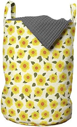 Чанта за дрехи под формата на Лунната Нарцис, Ретро Абстрактен Дизайн на Малките Постелки за момичета с Цветна Лугом,