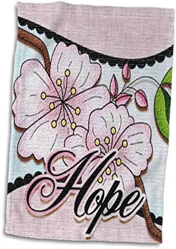 Кърпа за рук3D Rose Cherry Blossom Flower Hope/Спортно Кърпа, 15 x 22