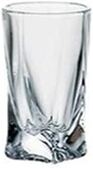 WORLD GIFTS Crystalite Колекция Quadro Модерен Набор от Декоративни чаши са ръчно изработени от кристал - 1,7 грама вино,