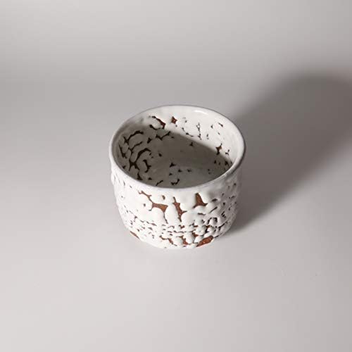 Чаша за чай хаги мач чаван бели на цвят. Масахико Otani. Японска керамика Хаги яки.