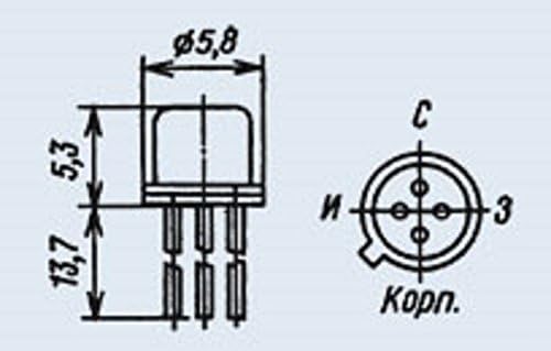 Силициеви транзистори KP303D Аналог 2N3823 на СССР, на 10 бр.