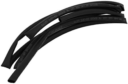 Polyolefin пожароустойчива тръба X-DREE с вътрешен диаметър 3,3 метра 0,18 инча Черен цвят за ремонт на кабели (Tubo