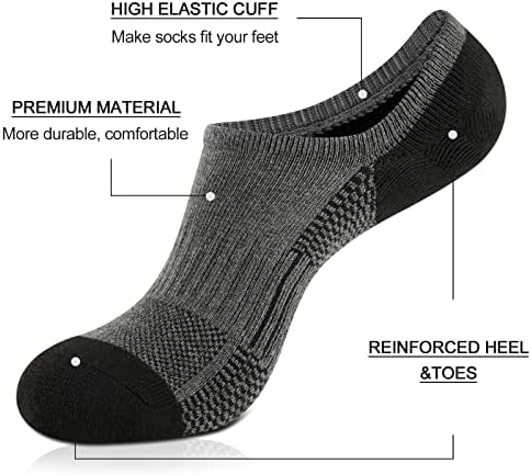 Изолирана чорапи Heatuff No Show за мъже, Спортни чорапи с ниско деколте и за мъже, Нескользящие чорапи (7 двойки).