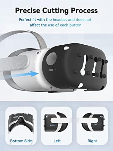Предна панел CNBEYOUNG VR Shell, капачка за докосване на дръжките на контролера и капак на обектива, за да Quest 2, защитен