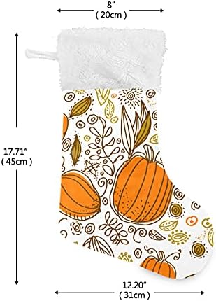 Есенни Коледни Чорапи с листа от Тиква, Големи Коледни Чорапи за коледното Трапезария, Дърво, Камина, Окачени Чорапи,