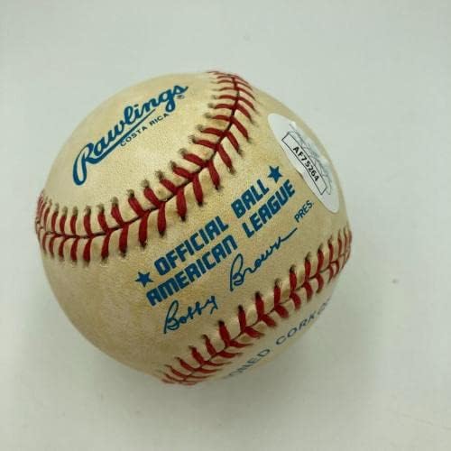 Джони Биг Кет Миз Подписа Официално споразумение на Американската лига бейзбол JSA COA - Бейзболни Топки с Автографи