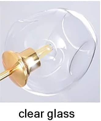 Полилей OMOONS Прозрачна Лампа, Осветление на Ресторанта В Хола, Скандинавски Модерен Полилей с Пузырьковым Стъклена