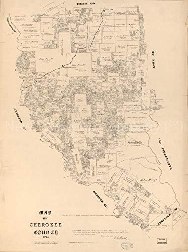 Карта на INFINITE PHOTOS 1879| Карта на име Чероки 1879| Кадастралната окръг Чероки|Cherokee County Tex|