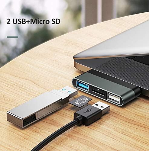 SDFGH Кабел Type-C Мини-Хъб USB 3,0 2,0 Hub Мулти USB Сплитер Адаптер за вашия Лаптоп/Телефон/PC USB-Хъб, Удължител за
