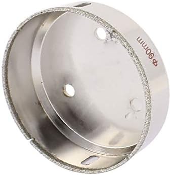 X-DREE Диаметърът на кръглата свредло с диаметър 90 мм, Цилиндрична стъклена околовръстен трион с диамант покритие, бормашина