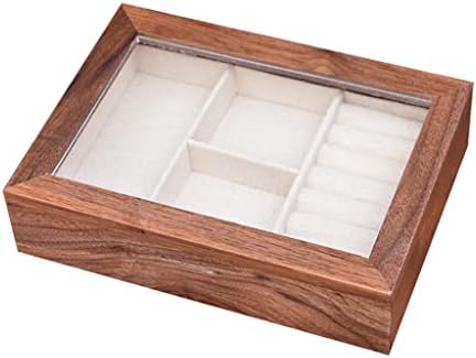 ZSEDP Ковчег за бижута от Орех Кутия За Съхранение на Домашни Бижута, Пръстен, Колие Кутия За Съхранение Часа Кутия За Дисплея