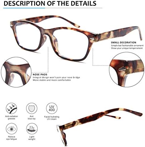 2 Опаковки Женски Очила За четене Със Заключване Синя Светлина - Модерни Леки Очила