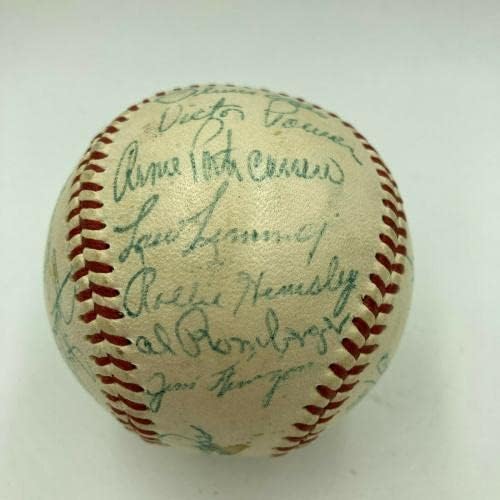 1954 Легкоатлетическая отбор на Филаделфия И Подписа договор с JSA COA Американската лига бейзбол - Бейзболни топки с