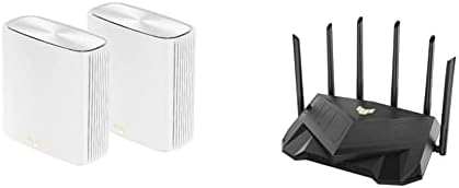 Двухдиапазонная окото система Wi-Fi, 6 ASUS ZenWiFi за цялата къща XD6 White и слот рутер TUF WiFi 6 (TUF-AX5400) - Специален